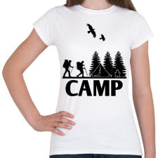 PRINTFASHION camping - Női póló - Fehér női póló