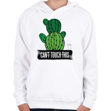 PRINTFASHION Can't touch this - Gyerek kapucnis pulóver - Fehér gyerek pulóver, kardigán