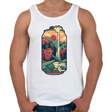 PRINTFASHION Can-wood - Férfi atléta - Fehér atléta, trikó