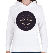 PRINTFASHION Cancer - Rák - Női kapucnis pulóver - Fehér női pulóver, kardigán