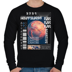 PRINTFASHION Cancer - Streetwear sryle - Férfi pulóver - Fekete