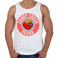 PRINTFASHION Candy Crush - Férfi atléta - Fehér atléta, trikó