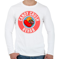 PRINTFASHION Candy Crush - Férfi hosszú ujjú póló - Fehér