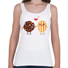 PRINTFASHION Candy Crush - Női atléta - Fehér női trikó