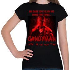 PRINTFASHION CANDYMAN-RED - Női póló - Fekete női póló