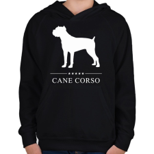 PRINTFASHION Cane Corso - Gyerek kapucnis pulóver - Fekete gyerek pulóver, kardigán