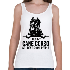 PRINTFASHION Cane Corso hug - Női atléta - Fehér női trikó