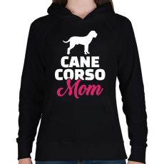 PRINTFASHION Cane Corso Mom - Női kapucnis pulóver - Fekete