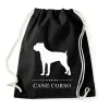 PRINTFASHION Cane Corso - Sportzsák, Tornazsák - Fekete