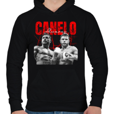 PRINTFASHION Canelo Alvarez - Férfi kapucnis pulóver - Fekete férfi pulóver, kardigán