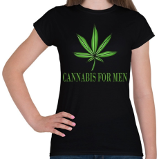 PRINTFASHION Cannabis for men - Női póló - Fekete