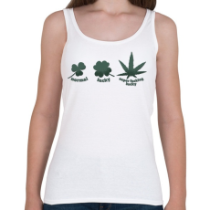 PRINTFASHION Cannabis - super fucking lucky - Női atléta - Fehér