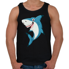PRINTFASHION cápa - Férfi atléta - Fekete atléta, trikó