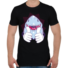 PRINTFASHION Cápa - Férfi póló - Fekete