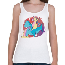 PRINTFASHION Cápa lovas ló - Női atléta - Fehér