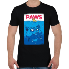 PRINTFASHION Cápa macska - Férfi póló - Fekete férfi póló