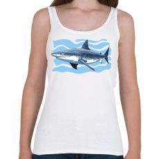 PRINTFASHION Cápa - Női atléta - Fehér