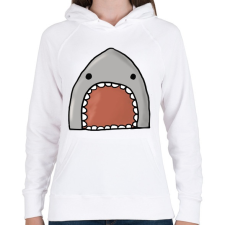PRINTFASHION Cápa - Női kapucnis pulóver - Fehér női pulóver, kardigán
