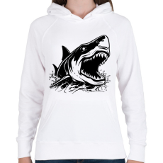 PRINTFASHION cápa - Női kapucnis pulóver - Fehér