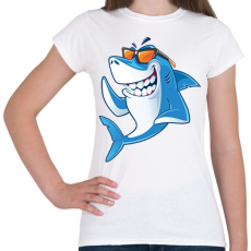 PRINTFASHION cápa - Női póló - Fehér