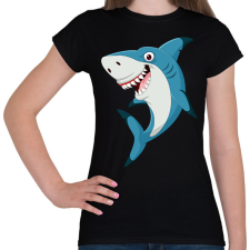 PRINTFASHION cápa - Női póló - Fekete női póló