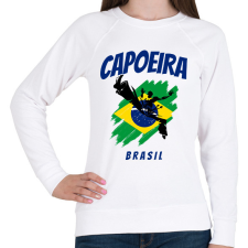 PRINTFASHION CAPOEIRA BRASIL - Női pulóver - Fehér női pulóver, kardigán