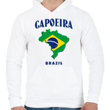 PRINTFASHION CAPOEIRA BRAZIL - Férfi kapucnis pulóver - Fehér férfi pulóver, kardigán