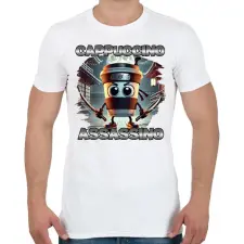 PRINTFASHION Cappuccino Assassino - Férfi póló - Fehér férfi póló
