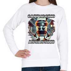 PRINTFASHION Cappuccino Assassino - Női pulóver - Fehér