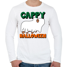 PRINTFASHION Cappy Halloween - Férfi hosszú ujjú póló - Fehér férfi póló