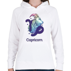 PRINTFASHION Capricorn színes - Női kapucnis pulóver - Fehér