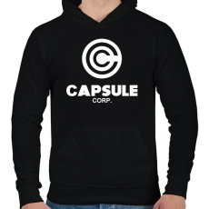 PRINTFASHION Capsule Corp - Férfi kapucnis pulóver - Fekete