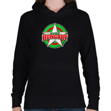 PRINTFASHION CAPTAIN HUNGARY - Női kapucnis pulóver - Fekete női pulóver, kardigán