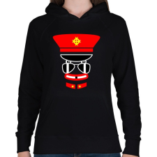 PRINTFASHION captain jack - Női kapucnis pulóver - Fekete női pulóver, kardigán