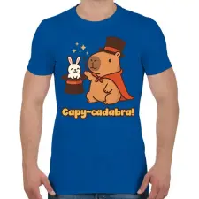 PRINTFASHION Capy-cadabra - Férfi póló - Királykék férfi póló