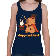 PRINTFASHION Capy-cadabra - Női atléta - Sötétkék női trikó