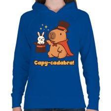 PRINTFASHION Capy-cadabra - Női kapucnis pulóver - Királykék női pulóver, kardigán