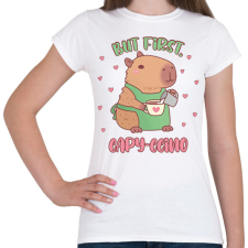 PRINTFASHION Capy-ccino - Női póló - Fehér női póló