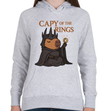 PRINTFASHION Capy of the Rings - Női kapucnis pulóver - Sport szürke