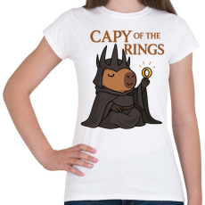 PRINTFASHION Capy of the Rings - Női póló - Fehér