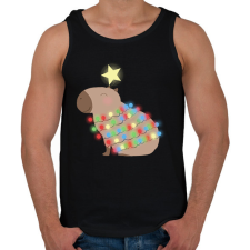 PRINTFASHION capy xmas - Férfi atléta - Fekete atléta, trikó
