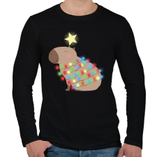 PRINTFASHION capy xmas - Férfi hosszú ujjú póló - Fekete férfi póló