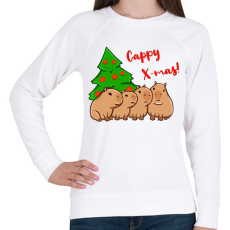 PRINTFASHION Capy xmas - Női pulóver - Fehér