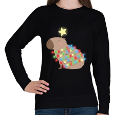 PRINTFASHION capy xmas - Női pulóver - Fekete női pulóver, kardigán