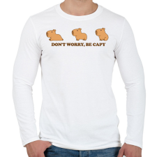 PRINTFASHION Capybara 02 - Férfi hosszú ujjú póló - Fehér férfi póló