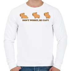 PRINTFASHION Capybara 02 - Férfi pulóver - Fehér