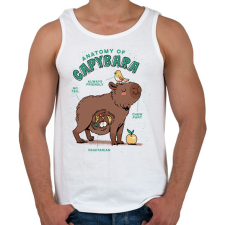 PRINTFASHION Capybara anatómia - Férfi atléta - Fehér atléta, trikó