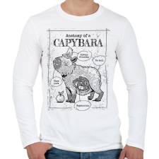 PRINTFASHION Capybara anatómia - Férfi hosszú ujjú póló - Fehér férfi póló