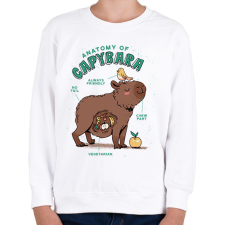 PRINTFASHION Capybara anatómia - Gyerek pulóver - Fehér gyerek pulóver, kardigán