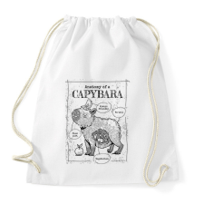 PRINTFASHION Capybara anatómia - Sportzsák, Tornazsák - Fehér tornazsák